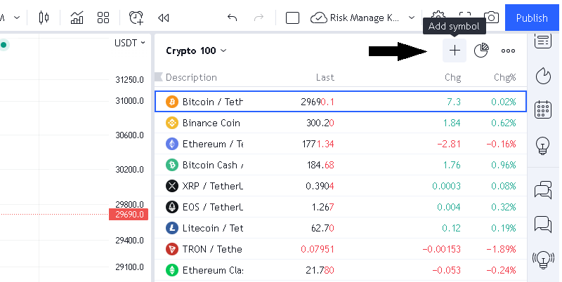 How to Add Crypto In Trading view Step 2